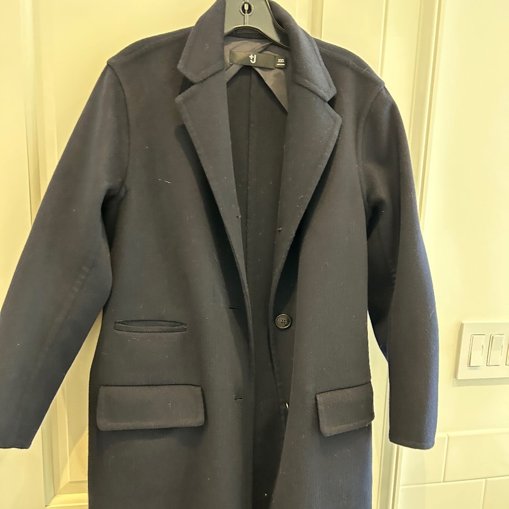 +J Uniqlo Jil Sander Chester Coat Dark Navy Wool Coat